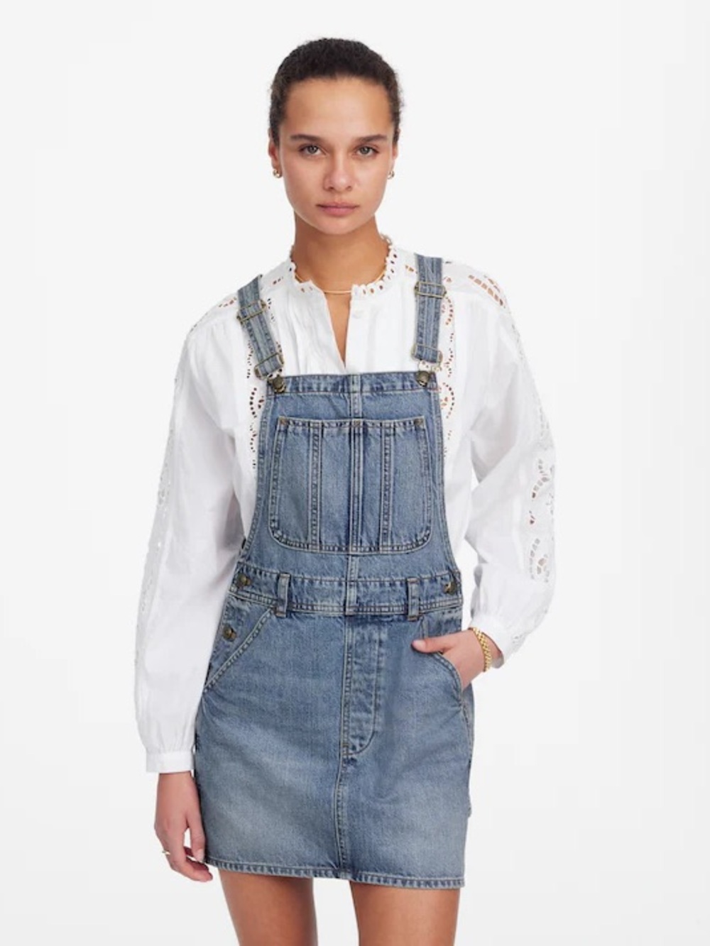 MADEWELL Boxy Denim Mini Skirtall Size Small NWTs